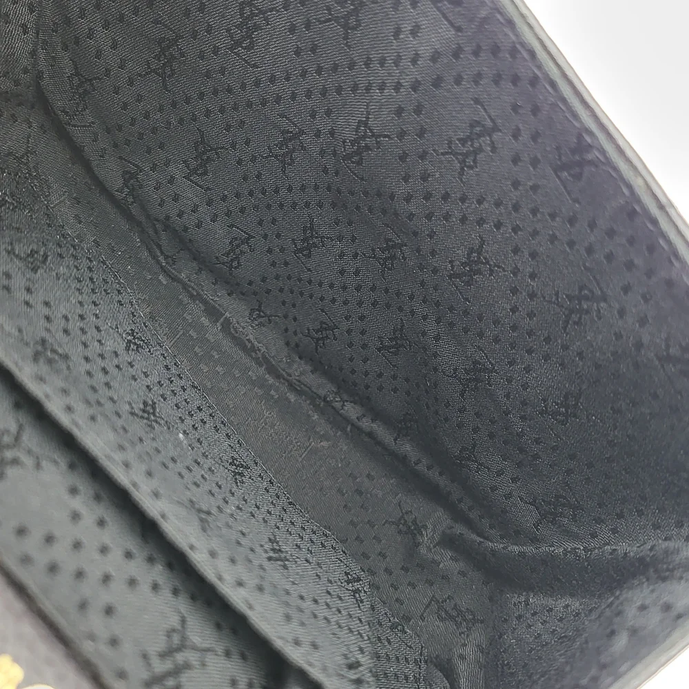 Yves Saint Laurent Cassandra Logo Black Leather Shoulder Bag Vintage Super Rare. - Picture 10 of 16